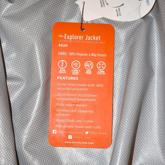 NWT Men's Storm Creek Explorer Waterproof Rain Jacket Sz 2XL Seabourn Cruises - Picture 10 of 11